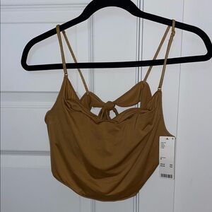 Urban Outfitters Tan Tie-Front Tank Top
